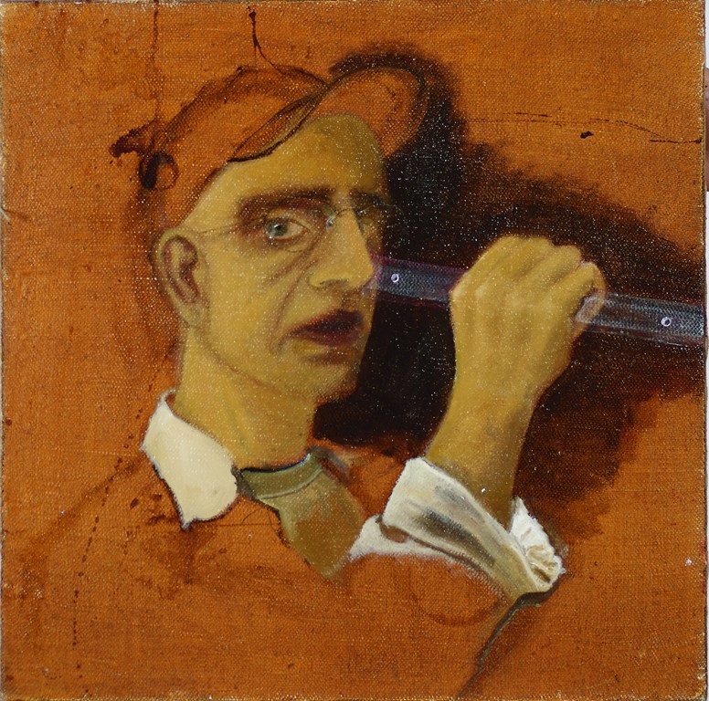 self-portrait with a ruler